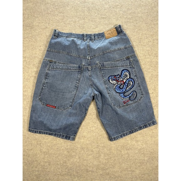 Vintage Machine Jeans Co Shorts Size 38 Denim Mens- Blue Snake - Picture 1 of 8